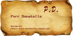 Porr Donatella névjegykártya
